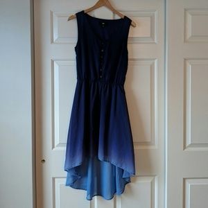 Hi-Low Ombre Blue Dress